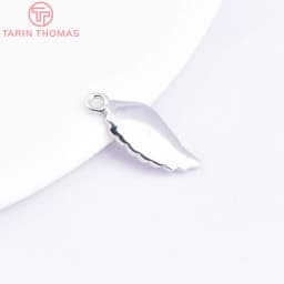 (583)10PCS 16x7MM 24K Champagne Gold Color Plated Brass Angel Wings Charms High Quality Diy Jewelry Accessories