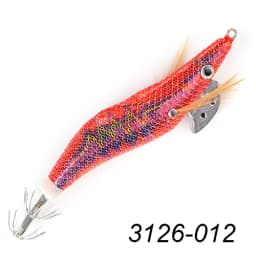 FTK Squid Jig Sea Fishing Lure 8g 12g 15g 19g Squid Hook Wood Shrimp Baits 3D Eyes Luminous Lures Hard Baits 2.0#-3.5#