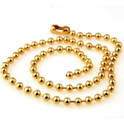 Custom Size 7-40inch 8mm/10mm/12mm Cool Gold Color 316L Stainless Steel Ball Link Chain Necklace Party Gift for Women Men