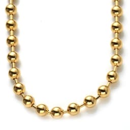 Custom Size 7-40inch 8mm/10mm/12mm Cool Gold Color 316L Stainless Steel Ball Link Chain Necklace Party Gift for Women Men