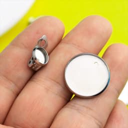 Stainless Steel 6mm 8mm 10mm 12mm 14mm 16mm 20mm Round Cabochon Earring Settings Ear Clip Cameo Base Blank Tray Do Not Fade