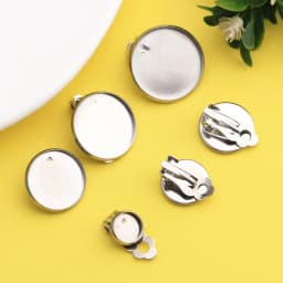 Stainless Steel 6mm 8mm 10mm 12mm 14mm 16mm 20mm Round Cabochon Earring Settings Ear Clip Cameo Base Blank Tray Do Not Fade