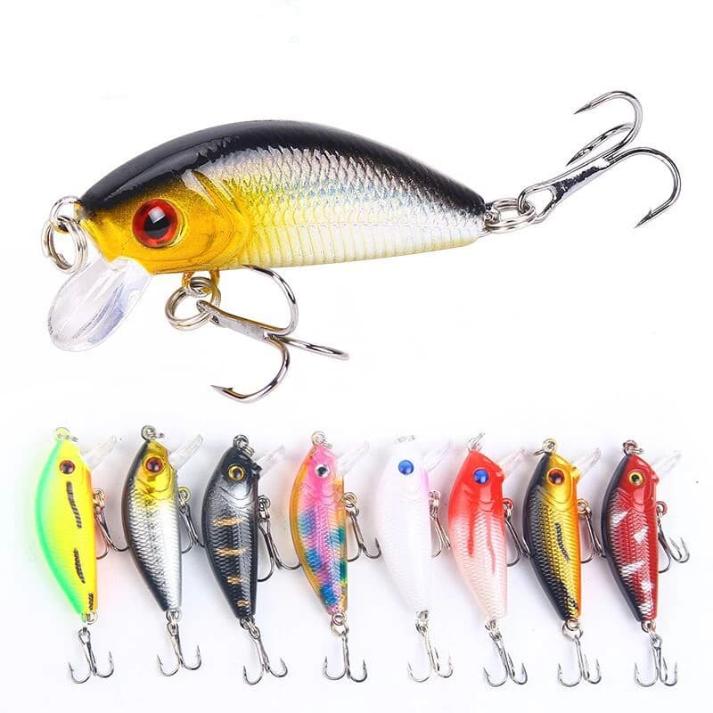 1PCS Minnow Fishing Lure 50mm4.2g Topwater Hard Bait Wobbler Jig Bait Crank Bait Carp Striped Bass Pesca Fishing Tackle SwimBait