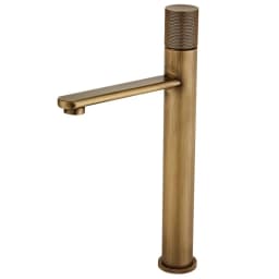 Basin Faucets Antique Bronze Bathroom Faucet Hot & Cold Brass Bathroom Sink Faucet Deck Mounted Lavotory Faucet Mixer Water Tap