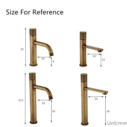 Basin Faucets Antique Bronze Bathroom Faucet Hot & Cold Brass Bathroom Sink Faucet Deck Mounted Lavotory Faucet Mixer Water Tap