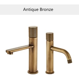 Basin Faucets Antique Bronze Bathroom Faucet Hot & Cold Brass Bathroom Sink Faucet Deck Mounted Lavotory Faucet Mixer Water Tap