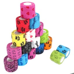 COYOCO Printed Self Elastic Adhesive Athletic Tape Wraps 2.5cm Sports Colorful Bandage for Tattooing Finger Joint Knee Pet