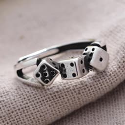 2023 New Arrival Individual Dice Design Thai Silver Ladies Finger Ring Jewelry Promotion Cheap Gifts No Fade
