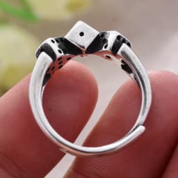 2023 New Arrival Individual Dice Design Thai Silver Ladies Finger Ring Jewelry Promotion Cheap Gifts No Fade
