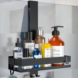 Movable Bathroom Shelves No Drill Shelf Organizer Shower Support Steel Shelf Multifunction Shelves Storage Unit For Bathroom