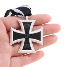 1Piece Germany Cross Medal 1813 1870 Year Iron Cross Medal Badge Pin With Ribbon 100% Brand and high quality