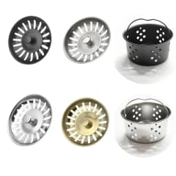Kitchen Sink Strainer Plug Water Basin Sink Drain Filter Basket Draine Accessories 304 Stainless Steel Black