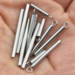 20pc/lot 20 30 40mm Stainless Steel Cylindrical Sticks bar Pendant  for Earrings Findings Necklace Pendant Charms Jewelry Making
