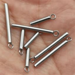 20pc/lot 20 30 40mm Stainless Steel Cylindrical Sticks bar Pendant  for Earrings Findings Necklace Pendant Charms Jewelry Making