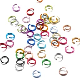 300pcs/lot 6 8 10 mm Metal Colorful Single Loops Open Jump Rings Split Rings Connectors For DIY Jewelry Making Findings Supplies