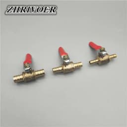 6mm-12mm Hose Barb Inline Brass Water Oil Air Gas Fuel Line Shutoff Ball Valve Pipe Fittings Pneumatic Connector Controller