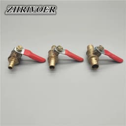 6mm-12mm Hose Barb Inline Brass Water Oil Air Gas Fuel Line Shutoff Ball Valve Pipe Fittings Pneumatic Connector Controller