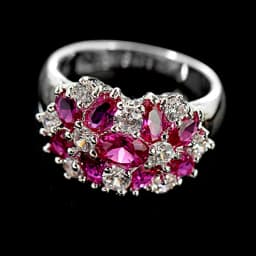 Huitan Hot Sale Cocktail Party Ring Flower Cubic Zirconia Valentine's Day Gift Fashion Jewelry Luxury Rings for Women & Lover
