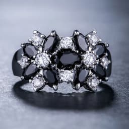 Huitan Hot Sale Cocktail Party Ring Flower Cubic Zirconia Valentine's Day Gift Fashion Jewelry Luxury Rings for Women & Lover