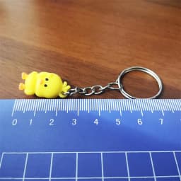 3D Cartoon Anime Cute Mini Yellow Duck Keychain 2.5CM Duckling Key Ring Pendant Jewelry
