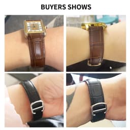 For Cartier 18 20 22 23mm Watchband Bamboo Knot Pattern Men Genuine Leather Santos Women Key Fold Buckle London Watch Strap