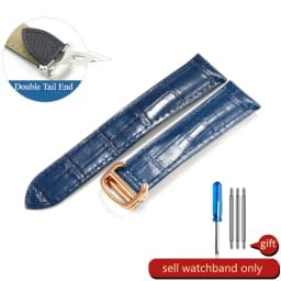 For Cartier 18 20 22 23mm Watchband Bamboo Knot Pattern Men Genuine Leather Santos Women Key Fold Buckle London Watch Strap
