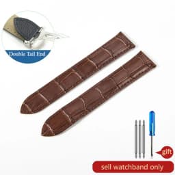 For Cartier 18 20 22 23mm Watchband Bamboo Knot Pattern Men Genuine Leather Santos Women Key Fold Buckle London Watch Strap