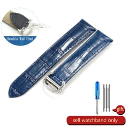 For Cartier 18 20 22 23mm Watchband Bamboo Knot Pattern Men Genuine Leather Santos Women Key Fold Buckle London Watch Strap