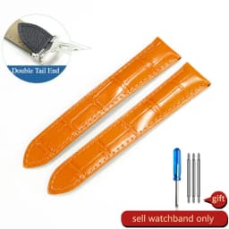 For Cartier 18 20 22 23mm Watchband Bamboo Knot Pattern Men Genuine Leather Santos Women Key Fold Buckle London Watch Strap