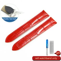 For Cartier 18 20 22 23mm Watchband Bamboo Knot Pattern Men Genuine Leather Santos Women Key Fold Buckle London Watch Strap