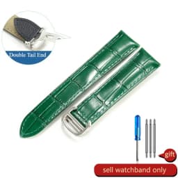 For Cartier 18 20 22 23mm Watchband Bamboo Knot Pattern Men Genuine Leather Santos Women Key Fold Buckle London Watch Strap
