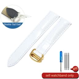 For Cartier 18 20 22 23mm Watchband Bamboo Knot Pattern Men Genuine Leather Santos Women Key Fold Buckle London Watch Strap