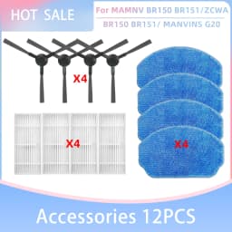 Fit For Teendow G20, iMartine BR151, DEERMA S40, XIEBro Life BR151, MAMNV BR150 BR151, Conga M10, Midea VCR04G Brush Filter Mop