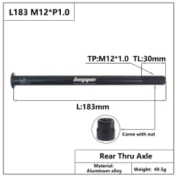 HEPPE Bike Thru Axle Front Fork Shaft Skewers 12x100/110 Rear Hub Thru Axle 12x142/148 M12xP1.0/1.25/1.5/1.75 Bike Quick Release
