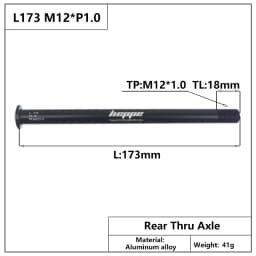 HEPPE Bike Thru Axle Front Fork Shaft Skewers 12x100/110 Rear Hub Thru Axle 12x142/148 M12xP1.0/1.25/1.5/1.75 Bike Quick Release