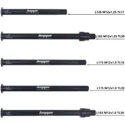 HEPPE Bike Thru Axle Front Fork Shaft Skewers 12x100/110 Rear Hub Thru Axle 12x142/148 M12xP1.0/1.25/1.5/1.75 Bike Quick Release