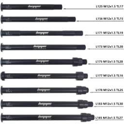HEPPE Bike Thru Axle Front Fork Shaft Skewers 12x100/110 Rear Hub Thru Axle 12x142/148 M12xP1.0/1.25/1.5/1.75 Bike Quick Release