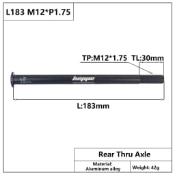 HEPPE Bike Thru Axle Front Fork Shaft Skewers 12x100/110 Rear Hub Thru Axle 12x142/148 M12xP1.0/1.25/1.5/1.75 Bike Quick Release