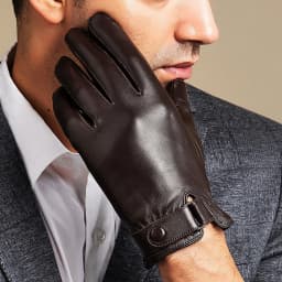 Winter Autumn Genuine Leather Gloves Men Sheepskin Warm High Quality Windproof Business Male Guantes Touch Screen Driving Mitten
