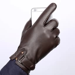 Winter Autumn Genuine Leather Gloves Men Sheepskin Warm High Quality Windproof Business Male Guantes Touch Screen Driving Mitten