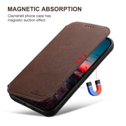 SUTENI Compatible Wireless Charging Leather Phone Case For iPhone  13 14 15 16 Plus 17 18 Pro Max Flip Cover Wallet Card Holder