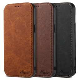 SUTENI Compatible Wireless Charging Leather Phone Case For iPhone  13 14 15 16 Plus 17 18 Pro Max Flip Cover Wallet Card Holder