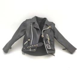 Male Soldier 1/6 Pu Leather Jacket Punk Costume Willow Nail Loose Coat Clothing Model for 12in Action Figure Tbl JIAOUOL Doll