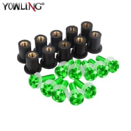 Windshield Wind Deflectors Bolts For Kawasaki Versys 650 Versys 1000 ZZR1400 ZZR600 ZZR1100 ZX-11 ZZR1200 GPZ500 GPZ500 Vulcan