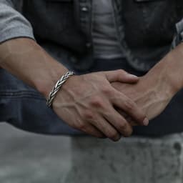 Fashion designer 925 Sterling Silver Twisted Woven Bracelet man women Neutral Retro Thai Original Handmade Opening bangle Gifts