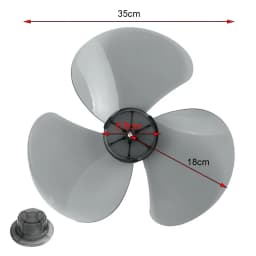 16 Inch 3 Leaves Fan Blades Household Plastic Fan Blade Three Leaves For Standing Pedestal Fan Table Fanner General Accessories