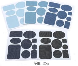 9pc Self-adhesive Denim Patches for Clothes DIY Stripes Iron on Appliques Jeans Pants Elbow Knee Clothing Stickers Badge Diy Cut
