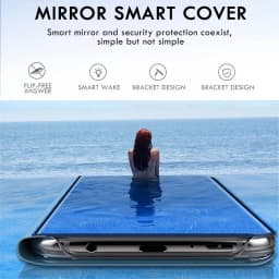 Luxury Electroplating Mirror Clear View Smart Flip Case For Samsung Galaxy Note 10 Lite M60S Note 10 Plus Hard Cover
