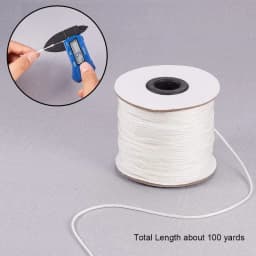 1.5mm 100 Yards Black Nylon Cord Wind Chime Cord Replacement Braided Lift Shade Blind String for Windows Roman Rollers Repair