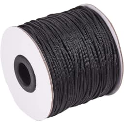 1.5mm 100 Yards Black Nylon Cord Wind Chime Cord Replacement Braided Lift Shade Blind String for Windows Roman Rollers Repair